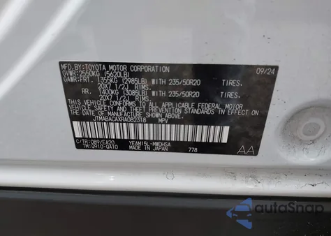 2024 Toyota Bz4X Limited from USA, damaged, VIN JTMABACAXRA082318